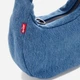 Сумка багет женская тканевая маленькая Levi's 883445277 Синяя (1162177685) - изображение 4