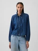 Блузка жіноча GAP 417276828 XL Синя (1162411870) - зображення 1