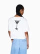 Футболка хлопковая оверсайз женская Armani Exchange 556347514 M Белая (1162359174) - изображение 2