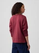 Свитшот на флисе женский GAP 189558274 L Бордовый (1162367303) - изображение 2