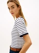 Футболка хлопковая длинная женская Tommy Hilfiger 883108242 S Черный/Белый (1161404977) - изображение 4