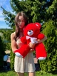 М'яка іграшка BigMishki плюшевий ведмедик Томмі 65 червоний - зображення 7