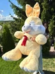 Велика м'яка іграшка BigMishki плюшевий зайка 200 см Бежевий - зображення 2