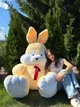 Велика м'яка іграшка BigMishki плюшевий зайка 200 см Бежевий - зображення 5