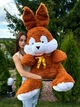 Велика м'яка іграшка BigMishki плюшевий зайка 130 см Коричневий - зображення 7