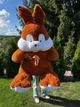 Велика м'яка іграшка BigMishki плюшевий зайка 200 см Коричневий - зображення 1