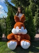 Велика м'яка іграшка BigMishki плюшевий зайка 200 см Коричневий - зображення 7
