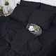 Простынь Сатин "0848 Blue Black" 220*240 - изображение 1