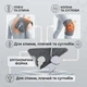 Заспокійлива масажна електрична грілка з обтяженням Massaging Weighted Heating Pad 30х61 см теплова накидка для спини шиї та суглобів із вібромасажем Сіра - зображення 5