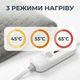 Електричний зігрівальний пояс-грілка для живота попереку та рук 2в1 USB м'який флісовий пояс із 3 режимами нагріву температури кишенею для повербанка Сірий - зображення 3