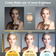 Кольцевая LED-лампа Vevice M33E 32см, 10 Вт, 184 LED, 3 цвета, 10 уровней яркости, штатив 177 см, пульт - изображение 4