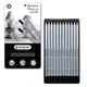 Олівці чорнографітові Drawing pencils Acmeliae 12 видів різної жорсткості, 44053 - изображение 2