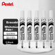 Маркер для білої дошки Pentel, 2 мм, рідкий прямого нанесення, густий круглий наконечник, стираний маркер, імпортний, MWL5M, чорний (упаковка з 5 шт.) - изображение 4