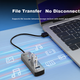 Док-станция Yottamaster USB 3.0 Hub, высокоскоростной 4-портовый концентратор, расширительная док-станция для ноутбука, многопортовый адаптер, удлинительный кабель 0,15 м - изображение 6