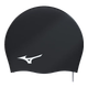 Шапочка для плавания MIZUNO, унисекс, водонепроницаемая, для взрослых с длинными волосами, защита ушей, не сдавливает, увеличенного размера, профессиональная силиконовая шапочка N2CW1S02, черная. - изображение 4