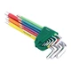 Набор из 9 удлиненных шестигранных ключей SATA Rainbow Series 09103CH - зображення 2
