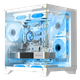 Компьютерный корпус Great Wall Jieji S1W Mini White Seaside View (M-ATX, поддержка водяного охлаждения 240 мм, двустороннее стекло, 7 мест для вентиляторов) - изображение 4