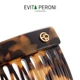 Вінтажний перевернутий гребінець для волосся Evita Peroni, заколка для волосся принцеси, проста шпилька, коротка 6 см - кольору черепахи - зображення 9