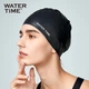 WATERTIME / Shuichuan Силиконовая плавательная шапочка для мужчин и женщин, для длинных волос, взрослых, большой размер, защита ушей, высокоэластичная, удобная, не сдавливающая. - изображение 6