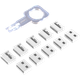 Замок безпеки NVV USB, знімний штекер USB-порту, пилозахисна кришка, захист USB-порту, захисна пробка, NX-FDU білий (упаковка з 10 шт.) - изображение 4