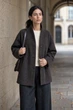 Пальто жіноче кашемірове пряме з коміром-стійкою і поясом Seventeen PreFall 26 шоколадне XXL-3XL 2480.6906 - зображення 3