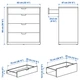 Комод ІКЕА TONSTAD 82x47x91 см Кремовий (70614618) - зображення 5