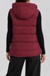 Жилет женский однотонный с капюшоном бордовый 244R9831 AGER 2XL - изображение 4