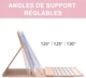 JADEMALL чехол клавиатура для iPad 9.7 дюйма AZERTY Bluetooth розовый (французская раскладка) - изображение 2