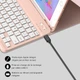 JADEMALL чехол клавиатура для iPad 9.7 дюйма AZERTY Bluetooth розовый (французская раскладка) - изображение 7