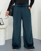 Жіночі велюрові брюки палаццо з високою посадкою на резинці ELFBERG MN-203 58-60 Темно-Зелений (2000001134719) - изображение 1