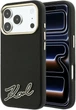 Чохол для смартфона Apple iPhone 18 Pro/17 Pro Karl Lagerfeld Grained with Resin Signature Logo MagSafe Black (KLHMP18L6PWKSRSK) - зображення 1