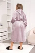 Халат женский махровый теплый с капюшоном демисезонный ELFBERG RSM-2214 58-60 Фрезовый (2000001109311_ELF) - изображение 2