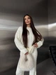 Жіночий теплий в’язаний костюм зі светром та брюками з фактурними косами ELFBERG QS-8004 42-52 Молочний (2000001100226) - зображення 2