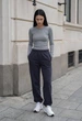 Женские спортивные штаны стаф темно-серые на флисе с логотипом Staff ki dark gray logo fleece XXS (404448) - изображение 1
