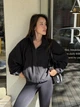 Кофта Женская Гольф На Флисе Длинный Рукав Зип Черная Однотонная Флиска Oversize (404792) - изображение 1