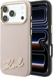 Чохол для смартфона Apple iPhone 18 Pro/17 Pro Karl Lagerfeld Grained with Resin Signature Logo MagSafe Pink (KLHMP18L6PWKSRSP) - зображення 1