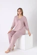 Пижама Cotpark лонгслів, брюки 2XL пудра 30465-B-02 - зображення 1