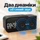 Портативна Bluetooth-колонка SHABA WD-500 Чорна, 5 Вт, Bluetooth 5.1, FM-радіо, бездротова зарядка 10 Вт, 2 будильники - зображення 4