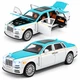 Машинка Rolls Royce Phantom игрушка моделька металлическая коллекционная 20 см Бело-бирюзовый (3122746) - изображение 1