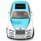 Машинка Rolls Royce Phantom игрушка моделька металлическая коллекционная 20 см Бело-бирюзовый (3122746) - изображение 5