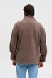 Кофта флісова чоловіча Norwin Tech Fleece коричнева, базова, тепла, з високим коміром - зображення 2