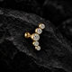 Серьга лабрет для хряща уха с камнями Asteel Золото 6 мм - изображение 1
