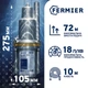Насос вібраційний Fermier VMP 60, верхній забір, 0.22 кВт + шланг для поливу SmartFlex 3/4” 20 м - зображення 3