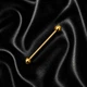 Серьга штанга для индастриал Asteel Золото шарик 5 мм длина 36 мм - изображение 1