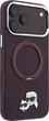 Etui na smartfon Apple iPhone 18 Pro/17 Pro Karl Lagerfeld Ring Stand 360 Karl & Choupette Heads Pin MagSafe Burgundy (KLHMP18LPSRSKCHR) - obraz 3