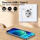 Розумна вбудована Wi-Fi розетка 16A 3500W з енергомоніторингом USB + Type-C керуванням зі смартфона Tuya / Smart Life (RR103EM) - зображення 3