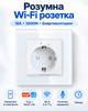 Розумна вбудована Wi-Fi розетка 16A 3500W з енергомоніторингом, керуванням зі смартфона Tuya / Smart Life Белый (RR101EM) - изображение 1