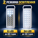 Акумуляторний LED-ліхтар Almina DL-2424 24 LED 3000 мА·год із функцією Power Bank, 2 режими, до 80 годин - зображення 2