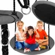 Качели-гнездо Springos круглые 110 см NS027 Black/Grey - изображение 2
