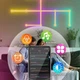 Настенные модульные Smart LED панели DIY-P24 RGBIC длиной 24 см с Bluetooth, пультом, USB (набор из 6 шт.) Белый - изображение 8